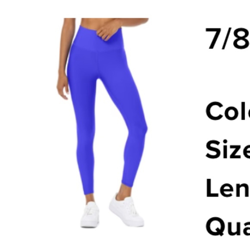 ALO Yoga High-Waist 7/8 Leggings in Bright Blue